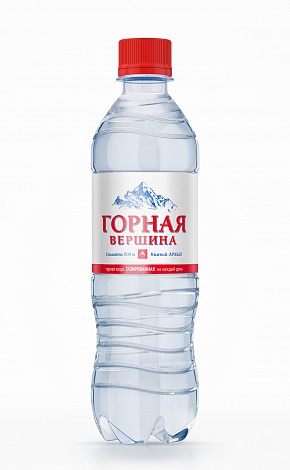 Питьевая вода «Горная Вершина» 0.5 литра газированная (12 бутылок)